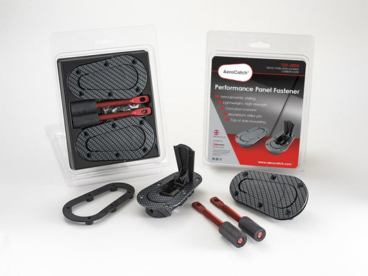 AeroCatch 120 Series Carbon Look Non-Locking Hood Pins