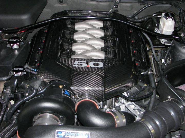 Carbon Fiber Ford Mustang GT 5.0 Engine Plenum Cover 2011-2014 (Manual Trans.)