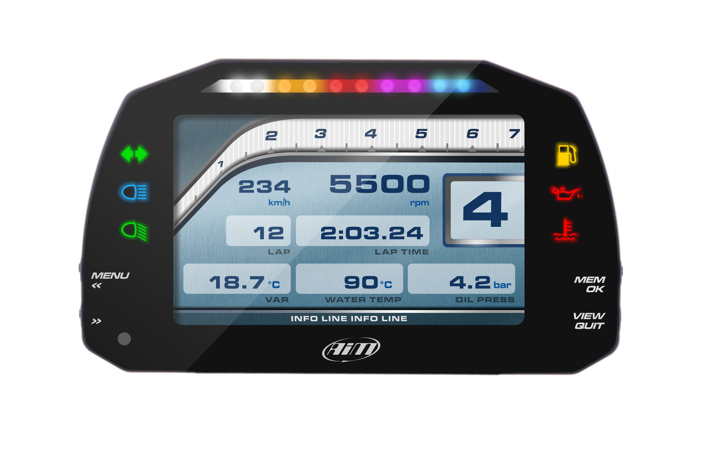 AIM MXS 1.2 Strada Dash Display