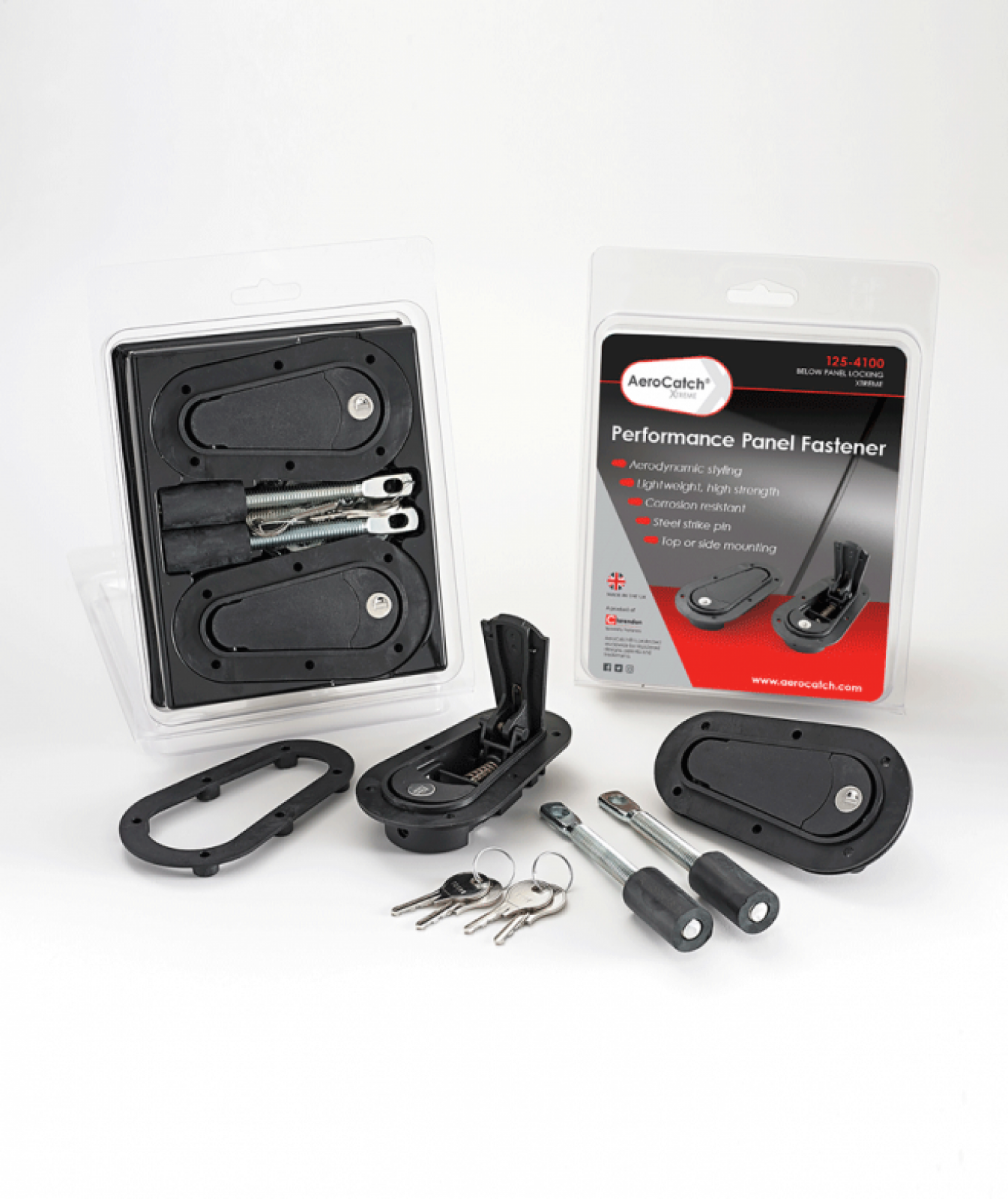 AeroCatch 125 Series Xtreme Locking Hood Pins