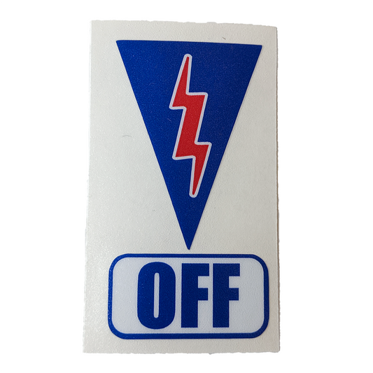Safety Cut Off Switch Sticker